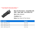 thumbnail image 2 of Mass Air Flow Sensor - Compatible with 2003 - 2004, 2006 - 2013 Volvo C70 2007 2008 2009 2010 2011 2012, 2 of 3