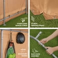 thumbnail image 5 of Best Choice Products 10x8ft Outdoor Fabric Storage Shed, Steel Frame, Dual Roll-Up Zipper Doors, Window - Tan, 5 of 8