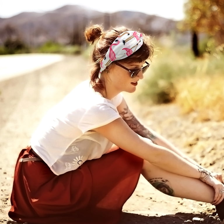 10 Pack Boho Headbands for Women Vintage Flower Printed  display picture 3