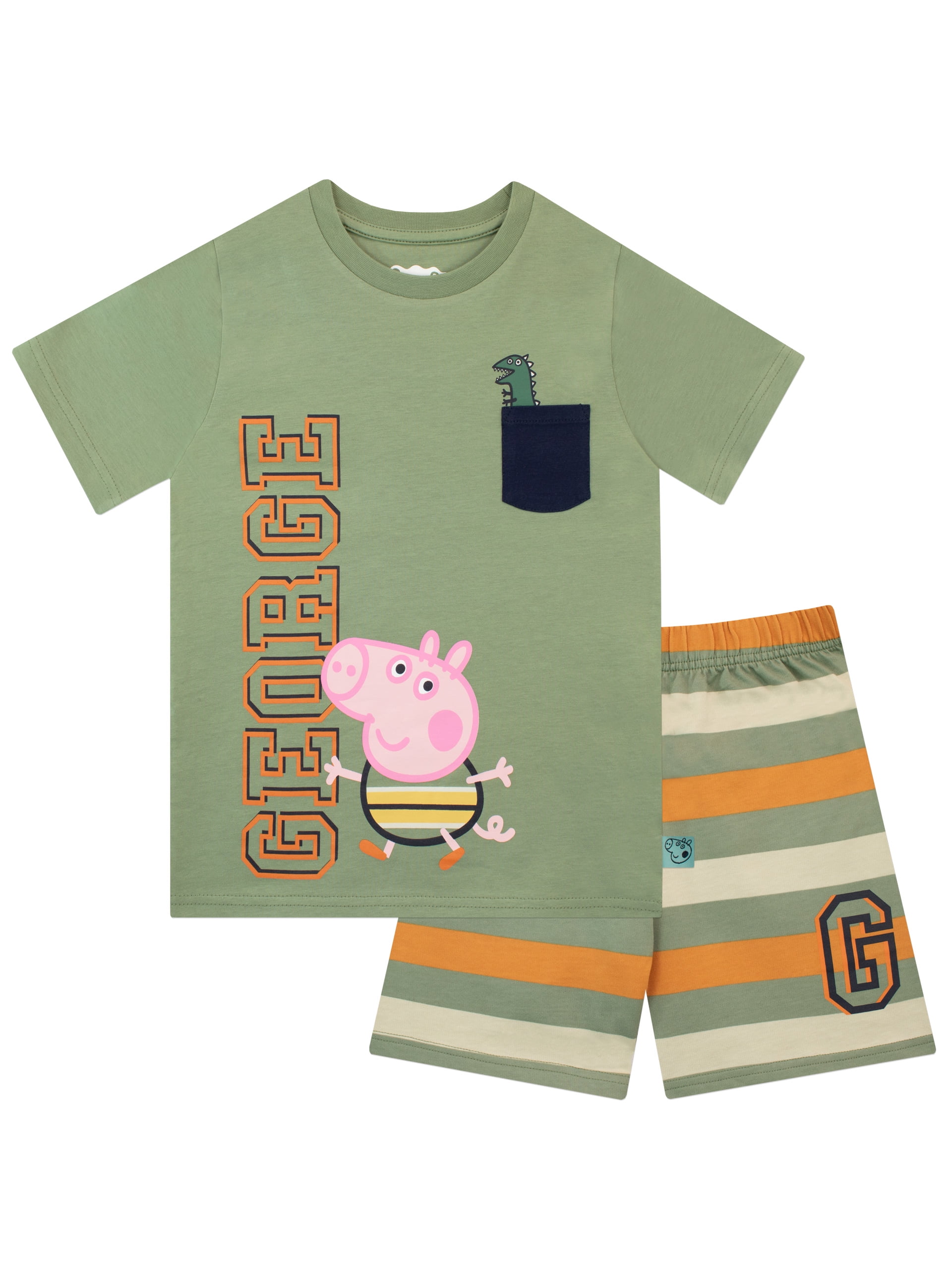 T-shirt Peppa Pig George Pig - 100% Coton Manches Courtes Pour Garçon