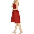 thumbnail image 3 of HAPPY BAY Women's Casual Strappy Smocked Mini Swing Dress Tube Top Dresses for Women One Size Red, Solid, 3 of 4