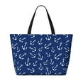 thumbnail image 2 of Pofeuu Nautical Anchors Print Beach Bag,Waterproof Sandproof Beach Tote Bag, Large Capacity Foldable Beach Bags for Women, 2 of 7