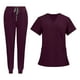 thumbnail image 2 of Uniformes de enfermería, conjunto de bata y pantalón de enfermera, para hombre y mujer, ropa de trabajo con escote XL, 2 of 9