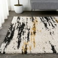 thumbnail image 5 of JONATHAN Y LONDON SHAG 5 x 8 Area Rug, Nova Bold Strie - Beige/Black/Yellow, SHG102A-5, 5 of 9