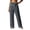 Gray, variant on High-Waist Wide Leg Pants for Womens with Tie Waist - Lightweight Flowy Fabric & Side Pockets, Full-Length Lounge Trousers for Women's Beach Vacation & Yoga Sky Blue M