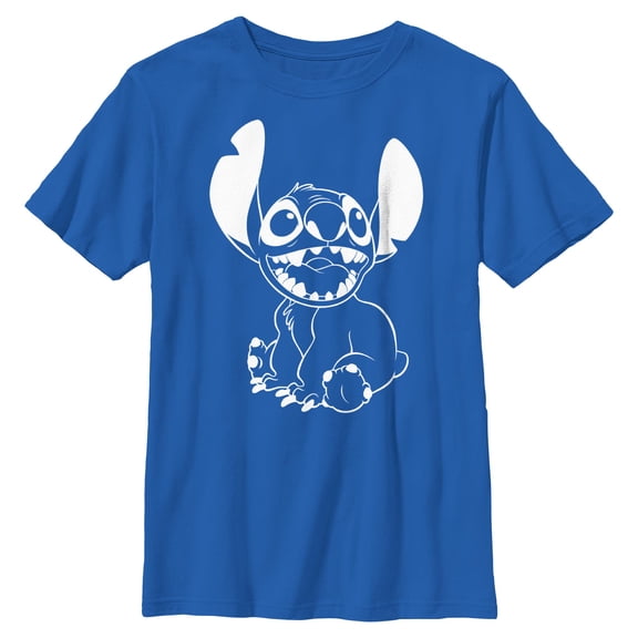 Boys Lilo & Stitch Negative Black and White T Shirt