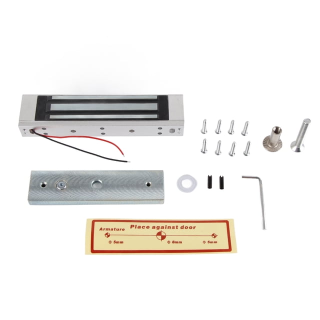 Sistema de control de acceso de 24 V con montaje empotrado, cerradura magnética, fuerza de retención de 396 lb/180 kg, cerradura electromagnética