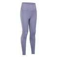 thumbnail image 4 of GEWSEY High Waisted Leggings for Women Buttery Soft Tummy Control Capri Yoga Pants for Workout Athletic (Light Purple, L/6), 4 of 4