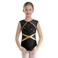 thumbnail image 3 of TiaoBug Gymnastics Leotards for Girls Sports Ballet Unitard Active Bodysuit Matching Hair Scrunchie Black 8, 3 of 5