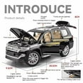 thumbnail image 4 of Chezhi Model 1:24 Scale White Land Cruiser Alloy Off-Road Vehicle Model with 6 Openable Doors, Sound & Light Effects, Pull-Back Function - Zinc Alloy/Plastic/Rubber Construction, 20.5CM Length, 560g,, 4 of 6