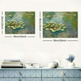 thumbnail image 6 of Acheng Monet Water Lilies Art, Claude Monet Landscape Print - Vintage French Country Wall Art, Green Coastal Decor, Summer Impressionist Flower Art 16x12inch, 6 of 6