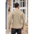 thumbnail image 3 of COOFANDY Mock Turtleneck for Men Long Sleeve High Neck Pullover Sweater Slim Fit Casual Thermal Tops, 3 of 6