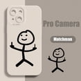 thumbnail image 5 of Funda de teléfono de dibujos animados Matchman para iPhone 11, 12, 13, 14, 15 Pro Max, XR, XS, X, 7, 8 Plus, SE 2020, a prueba de golpes, cubierta de silicona TPU suave mate, 5 of 5