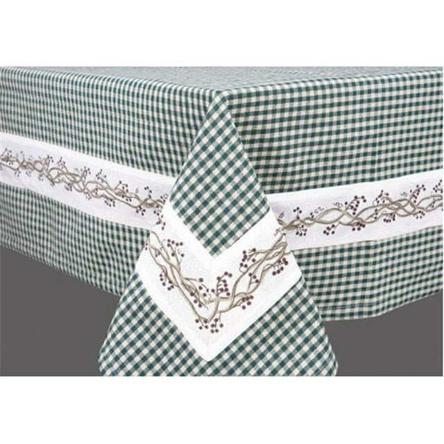 Mr. MJs Trading Table Cloth Berryvine Green 70 x 70 in. Contemporary Kitchen Décor