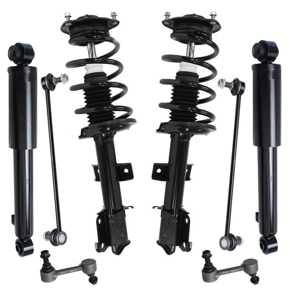 Detroit Axle - 8pc Suspension Struts Kit for 2011 2012 2013 Kia Sorento, 2 Front Struts with Coil Spring Assembly 2 Rear Shock Absorbers 4 Front Rear Sway Bar End Links Replacement
