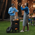 thumbnail image 6 of KingChii 3 in 1 Vertical Charcoal Smoker Grill BBQ Smoker for Outdoor, Patio Backyard Camping, Black, 6 of 11