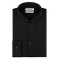 thumbnail image 3 of Calvin Klein BLACK Men's Slim Fit Herringbone Point Collar Shirt, US Large, 3 of 4