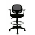 thumbnail image 3 of Nicer Furniture Footing Mid-Back Ergonomic Black Mesh Computer Desk Chair, 3 of 4