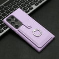 thumbnail image 6 of Compatible with Samsung Galaxy S21 Ultra Wallet Phone Case,360°Rotation Finger Ring Holder Kickstand,with Card Holder,Lychee Pattern PU Leather Durable Shockproof Rugged Phone Case,Purple, 6 of 12