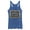 Royal Blue Heather, variant on Women's Nintendo Legend of Zelda Link's Awakening Whale Stone Tablet Racerback Tank Top Envy Green X Small