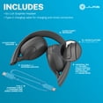 thumbnail image 3 of JLab GO Active Noise Canceling Wireless Bluetooth On-Ear Headphones, 70+ Hour Playtime, Graphite, 3 of 8