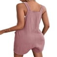thumbnail image 3 of PENGXIANG Combinaison Courte en Coton et Lin pour Femmes, Bretelles Réglables, Sans Manches, Jambes Larges, Ample, Été, 3 of 7