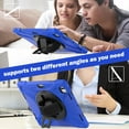 thumbnail image 7 of For iPad Pro 13 M4 2024/iPad Pro 13 M5 2025 Case 13 inch, 360 Hand Strap, Shoulder Strap, Kickstand, Rugged Drop Protection, Blue, 7 of 7
