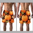 thumbnail image 3 of luoweisi Men's Beach Shorts Quick Dry Swim Trunks with Mesh Lining Maple Leaf Pumpkin S, 3 of 5