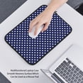 thumbnail image 6 of Deep Blue And White Dots Neoprene Sleeve Pouch Case Bag for 13" - 15" Inch Laptop Computer, 6 of 7
