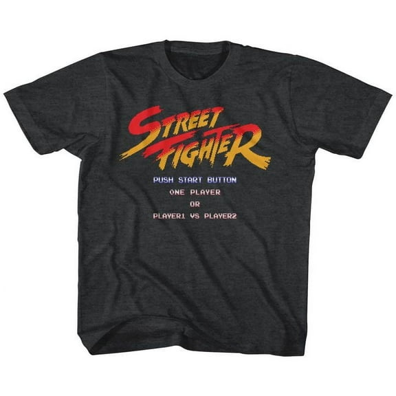 Street Fighter Start Screen Vintage Smoke Youth T-Shirt