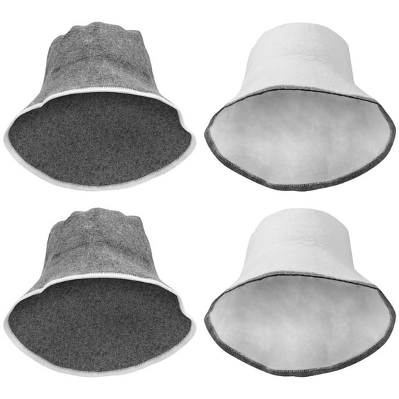 4 Pcs Wool Felt Sauna Hat Water Absorbent Sauna Cap Practical Sauna Accessories Fisherman Style Sauna Hat Comfortable Sauna Hat for Sauna Users Women Men