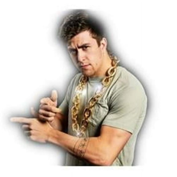 Light Up Mardi Gras Jumbo Chain Necklace Gold - Pack of 6