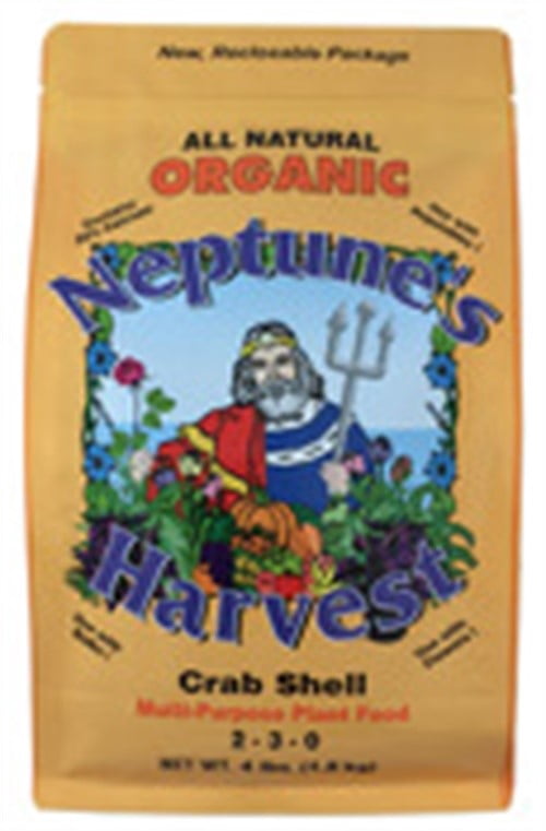Neptunes Harvest Organic Crab Shell 2-3-0 Multi Purpose Plant Food 4 Pound CS 604