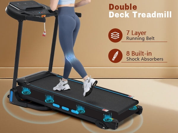 Foldable Treadmill for Home with Hydraulic System, 3.5HP Motor 10MPH Speed 350Lbs Capacity, Incline Electric Treadmill with Heart Rate Monitor USB-C Charging Bluetooth Speaker