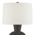 thumbnail image 4 of 360 Lighting Louise 26 1/2" Tall Gourd Modern Table Lamp Matte Brown Single White Shade Living Room Bedroom Bedside Nightstand, 4 of 9