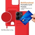 thumbnail image 5 of Liquid Silicone Case For Xiaomi Redmi 13C 5G 4G Redmi 13R 5G Poco M6 5G Poco C65 4G Card Holder Phon, 5 of 5
