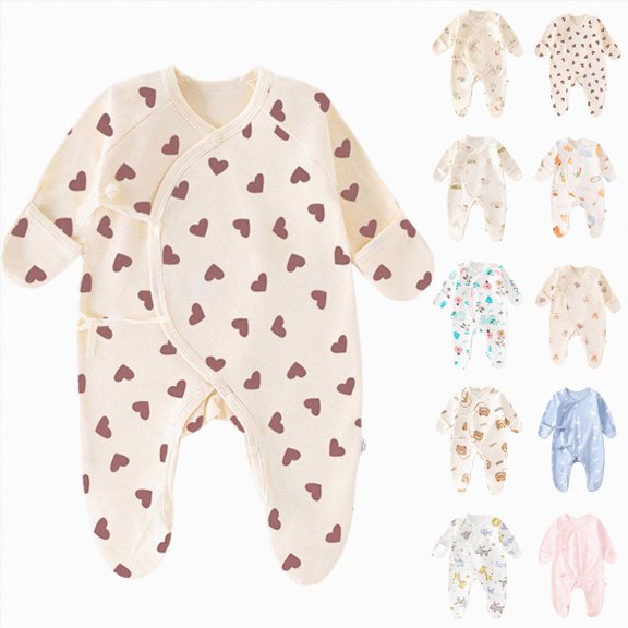 CAUYDY Sleepers for Baby Girl Boy Newborn Pajamas Long Sleeve Romper Jumpsuit Infant Clothes Boys Girls 3-24Months Bodysuit Fall Winter Sizes 1-3 Months,Dark Blue
