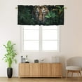 thumbnail image 2 of Tiger Kitchen Curtain Valances Wild Animal Tropical Rainforest Jungle Scenic Green Leaves Window Valance for Bedroom Bathroom Living Room Dining Room Valances Set 54 by 18 in, 1 Panel, 2 of 6