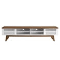 thumbnail image 3 of Modway Render 70"W Modern Wood TV Stand for TVs up to 78" in Walnut/White, 3 of 8