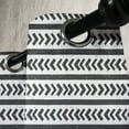 thumbnail image 2 of Ambesonne Geometric Grommet Curtain Single Panel, Stripes Arrow Shapes, 50"x60", Charcoal Grey and White, 2 of 5
