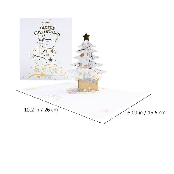 Stri 3D Christmas Tree Pop Up Greeting Card Crystal Christmas Tree Greeting Card
