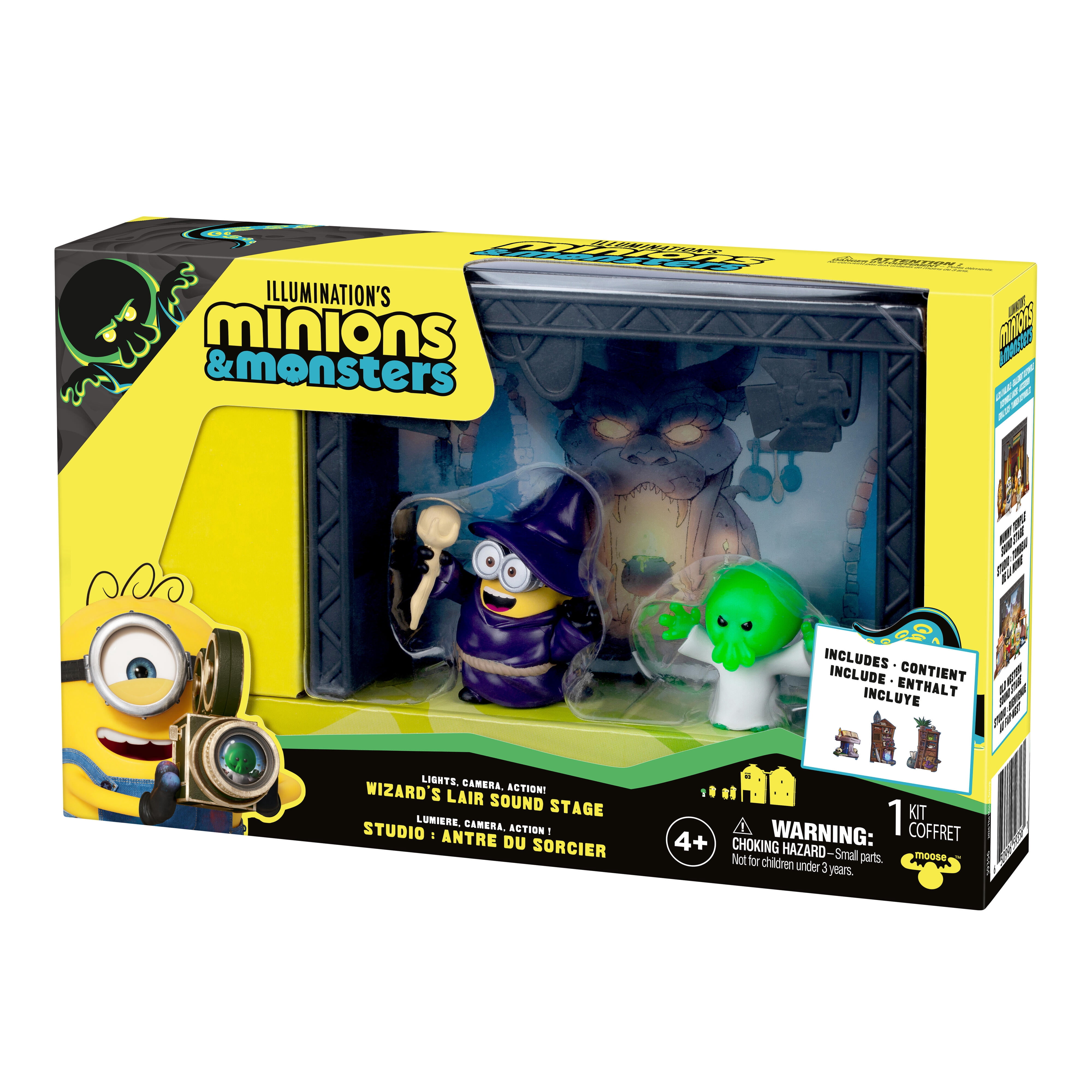 Minions & Monsters Wizard's Lair Sound Stage, Includes 2 Cast & Crew Mini Figures and 3 Themed Stage Props, Ages 4+