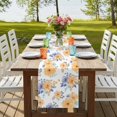thumbnail image 4 of Table Runners 70 Inches Long Dress Scarves, Orange Watercolor Floral Farmhouse Coffee/Dining/Kitchen Table Decor, Holiday Table Runner, Spring Flower Abstract Art 13x70 Inch, 4 of 9