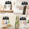 thumbnail image 4 of Iron Wall Mounted Hook Hangers Decorative Organizer Rack with Screws 6 Hooks for Bag Clothes Key Scarf Hanging Holder Orangutan 250x400mm, 4 of 7