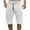 White, variant on Annhoo Mens Cargo Shorts Casual Drawstring Pleated Solid Color Golf Short Pants with Pockets Soft Clothes
