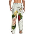 thumbnail image 3 of Xecao Vintage Bike Flower Butterfly Men's Straight Lounge Pajama Pants: The Ultimate in Comfortable Sleepwear, 3 of 9