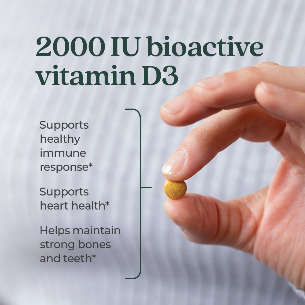 New Chapter Fermented Vitamin D3 2,000 IU, Organic, ONE Daily for Immune, Heart & Bone Support, 30 Veg Tabs