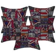 thumbnail image 1 of Stylo Culture Ethnic Cotton Living Room Throw Pillow Covers Black 20 x 20 Bohemian Vintage Patchwork Ethnic Sofa Cushion Covers 50x50 cm Decorative Abstract Square Pillow Cases | Set Of 5, 1 of 1
