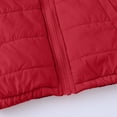 thumbnail image 5 of CHEEREAM Winter Windbreaker Jacket Boys Girls Middle Kids Hooded With Pockets Solid Color Short Cotton Kids Light Weighted Jacket, 5 of 6