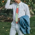 thumbnail image 3 of Men's Strawberry Print Satin Necktie - Cute Red Kawaii Formal Tie for Weddings & Prom - Wrinkle-Resistant Gift Tie, 3 of 4
